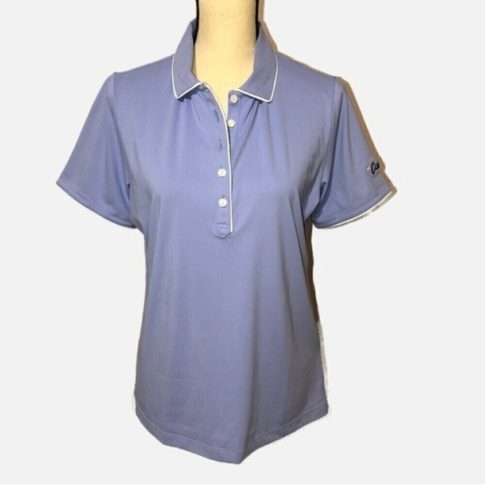 Peter Millar UPF50 Sun Protection Womens Carolinas Golf Shirt Size L Blue Purple